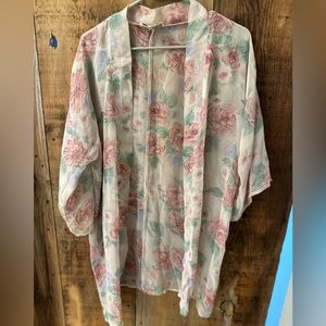 the lingerie collection sheer floral cover up.